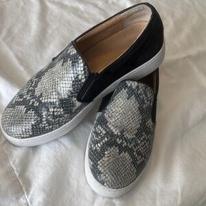 Vionic Black and Snakeskin Loafers